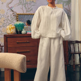Lady Ramie Trousers in Blanc