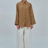 Off Duty Printed Shirt in Caramel