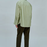 Blueprint Poplin Stripe Shirt in Matcha