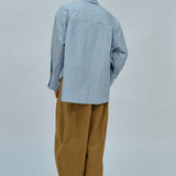 Blueprint Poplin Stripe Shirt in Blue