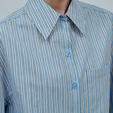 Blueprint Poplin Stripe Shirt in Blue