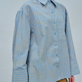 Blueprint Poplin Stripe Shirt in Blue