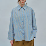 Blueprint Poplin Stripe Shirt in Blue