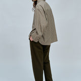 Blueprint Poplin Stripe Shirt in Chocolate
