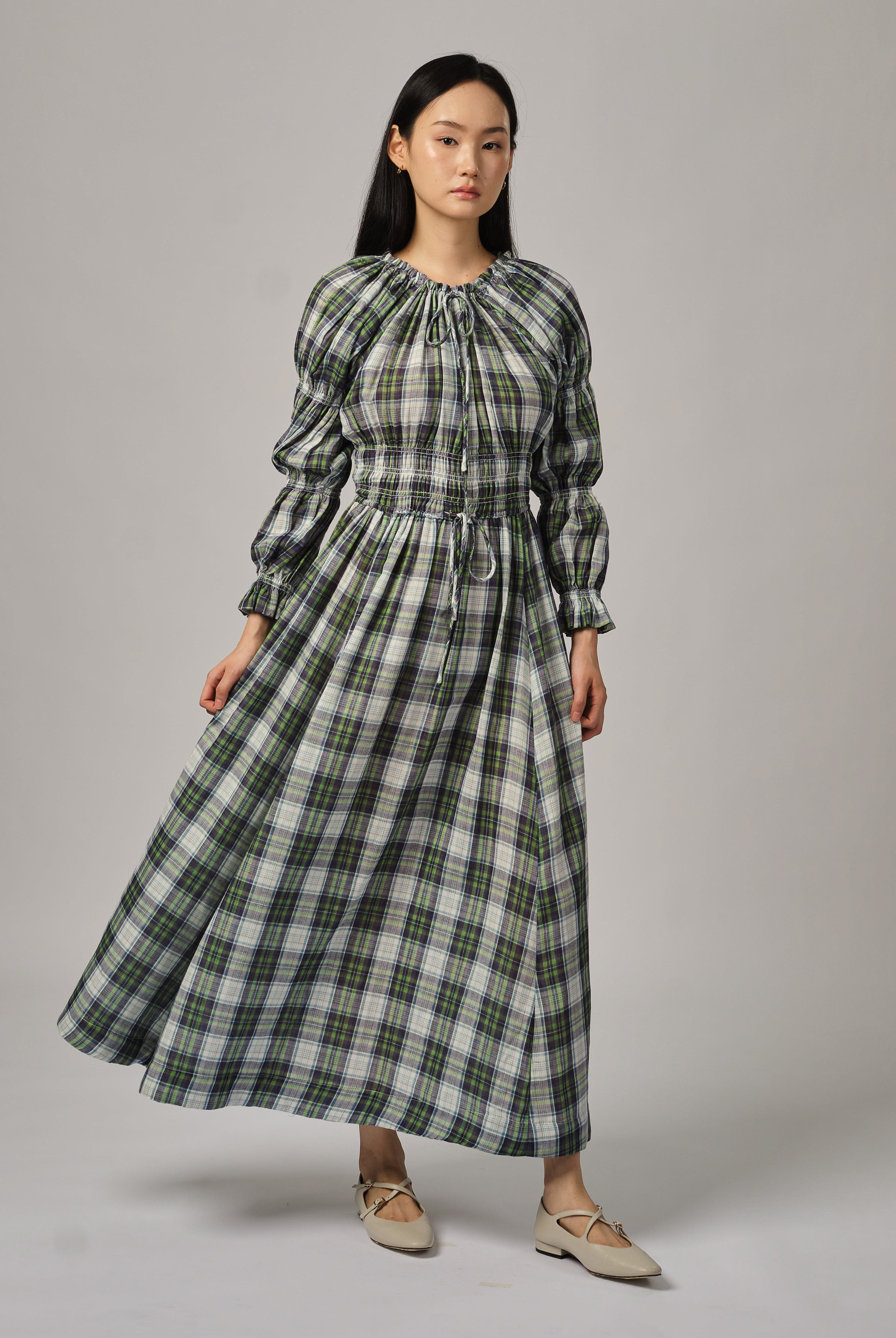 June Plaid Dress in Blue – Whimsigirl