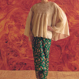 Clio Hand-Stitched Honeycomb Blouse in Ecru
