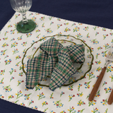 Ina Napkins in Green Checks (Pack of 2)