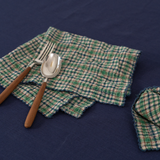 Ina Napkins in Green Checks (Pack of 2)