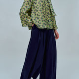 Technical Flowing Trousers in Navy