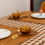 Martha Ruffle Placemats in Caramel (Pack of 2)