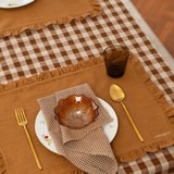 Martha Ruffle Placemats in Caramel (Pack of 2)