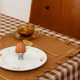 Martha Ruffle Placemats in Caramel (Pack of 2)