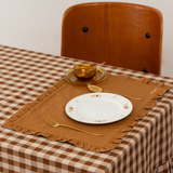 Martha Ruffle Placemats in Caramel (Pack of 2)