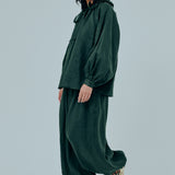 Studio Ramie Balloon Trousers in Emerald
