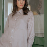 Friday Linen Shirt in Dusty Pink