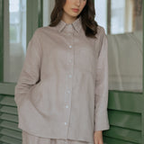 Friday Linen Shirt in Dusty Pink