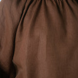 Cloud Linen Blouse in Chocolate