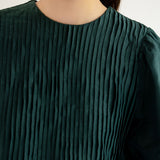 Athena Ramie Blouse in Emerald