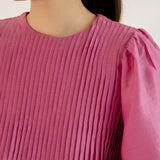 Athena Ramie Blouse in Peony