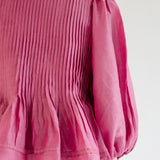 Athena Ramie Blouse in Peony