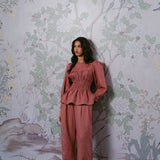 The Great Linen Trousers in Mauve Pink