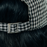 Studio Linen Cap in Black Gingham