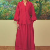 Isla Skirt in Scarlet