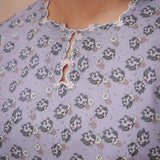 The Perfect Embroidered Kedah Set in Lilac