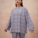 The Perfect Embroidered Kedah Set in Lilac
