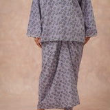 The Perfect Embroidered Kedah Set in Lilac