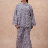 The Perfect Embroidered Kedah Set in Lilac