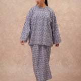 The Perfect Embroidered Kedah Set in Lilac