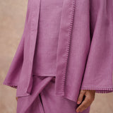 The Signature Linen Knot Skirt in Berry