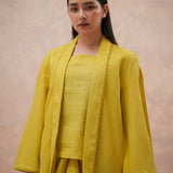 The Signature Linen Knot Skirt in #CBB62E