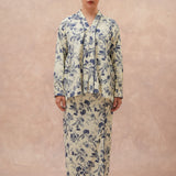 Nigella Smocking Kebaya Set in Porcelain Blue