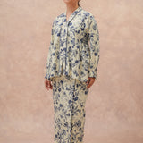 Nigella Smocking Kebaya Set in Porcelain Blue