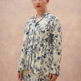 Nigella Smocking Kebaya Set in Porcelain Blue