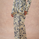 Nigella Smocking Kebaya Set in Porcelain Blue