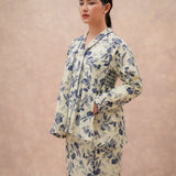 Nigella Smocking Kebaya Set in Porcelain Blue