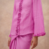 The Signature Linen Knot Skirt in Vivid Pink