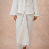 The Signature Linen Knot Skirt in Ivory