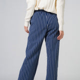 Brunch Pants in Navy Stripe