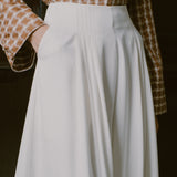 Technical Flowing Trousers in White