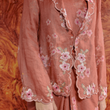 Dian Ramie Knot Skirt in Lychee