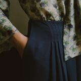 Technical Flowing Trousers in Navy