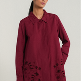 The Artist Poplin Shirt in Claret