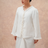 The Signature Linen Knot Skirt in Ivory