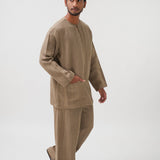 Musa Linen Set in Olive