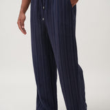 Musa Linen Set in Navy
