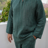 Musa Linen Set in Green